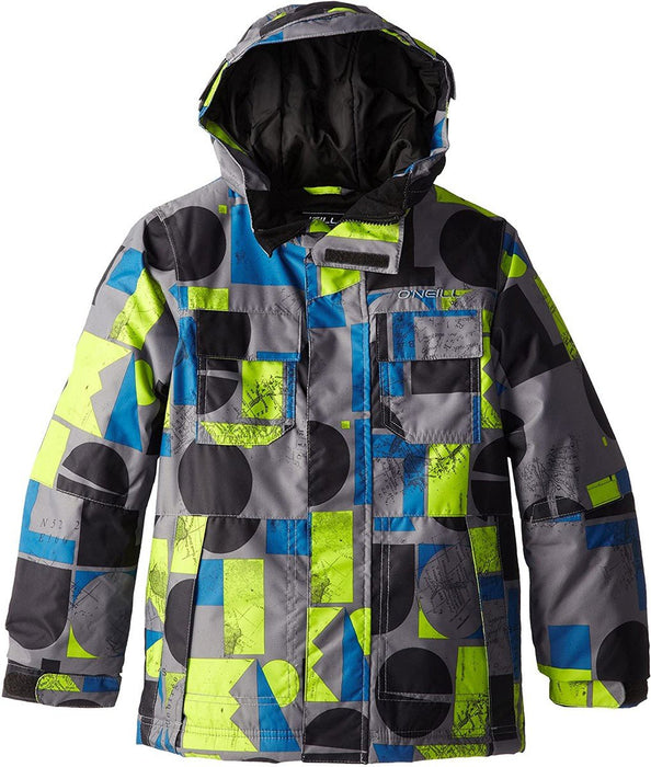 O'Neill Hubble Insulated Snowboard JacketBoys Youth Size 14 / 170 Grey AOP