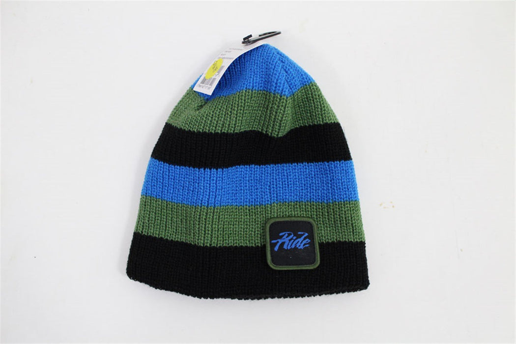 Ride Stripe Reversible Beanie, Boy's Youth One Size, Black / Green / Blue