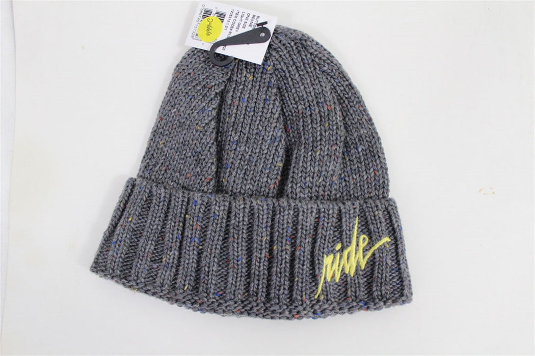 Ride Button Acrylic Beanie, Women's One Size Fits Most, Light Grey