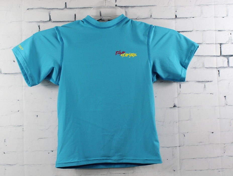 Dakine Kid's Youth Heavy Duty Loose Fit S/S Rashguard Swim Shirt 8 Neon Blue New