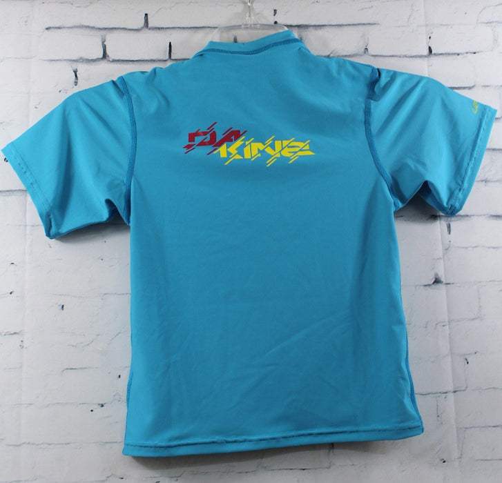 Dakine Kid's Youth Heavy Duty Loose Fit S/S Rashguard Swim Shirt 8 Neon Blue New