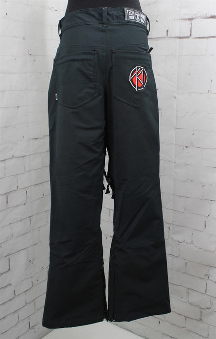Technine Slimish Stretch Denim Shell Snowboard Pants Men's Small Black New