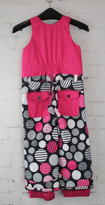 O'Neill Park Ski Bib Pants, Toddler Girl's Size 4T / 104, Pink / Polka Dot
