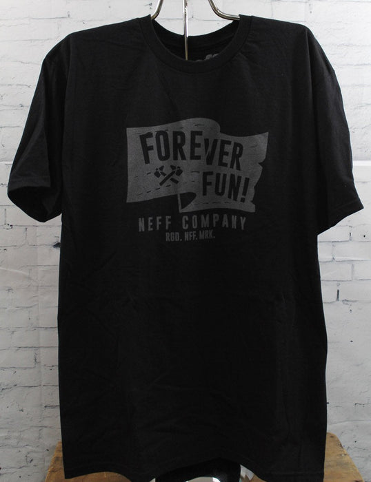Neff Forever Fun Cotton Crew Neck Short Sleeve T-Shirt, Men's Large, Black New