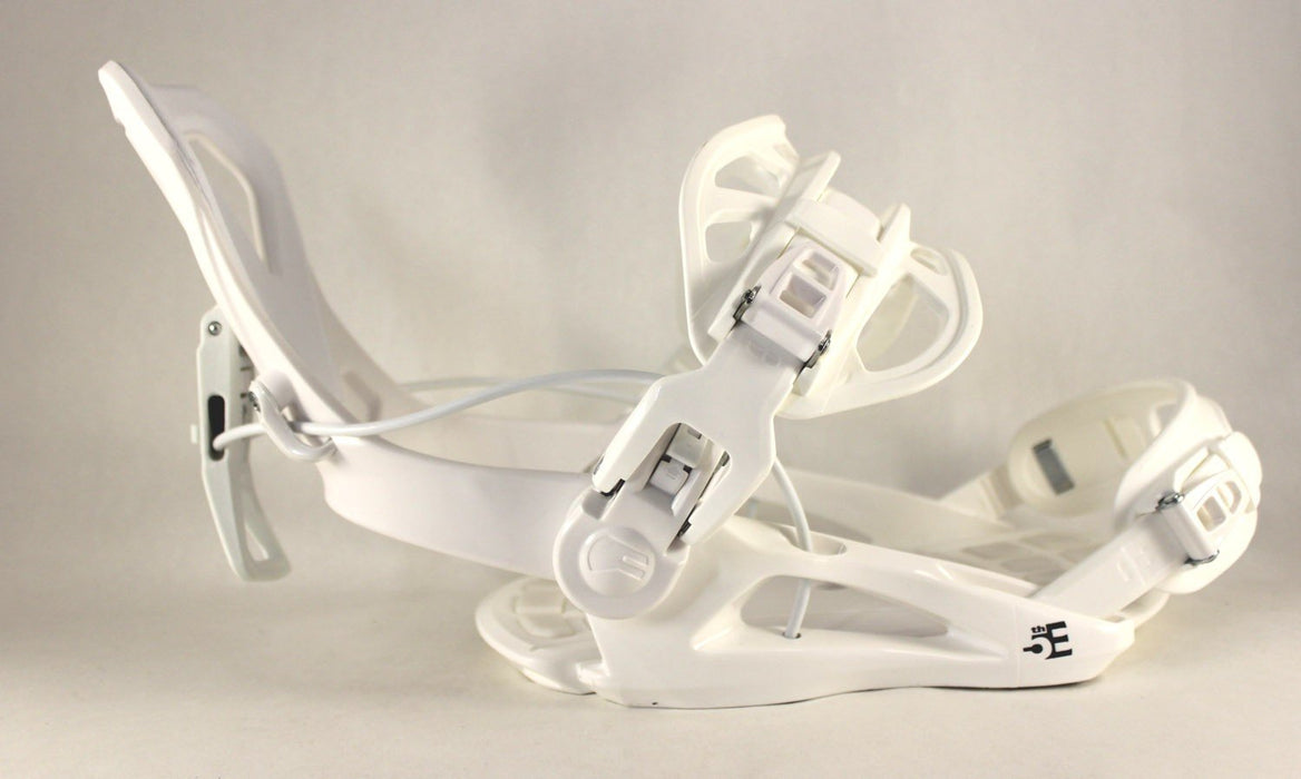 5th Element Flash Snowboard Bindings Unisex Small White (US 4-6) Easy Entry