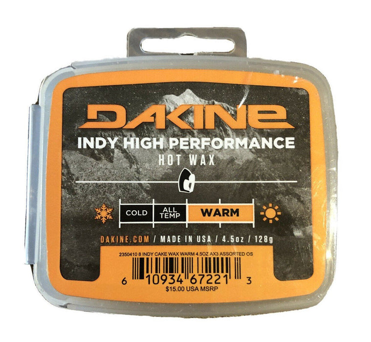 Dakine Indy High Performance Hot Wax for Snowboards Warm Temp 4.5 oz 128g New