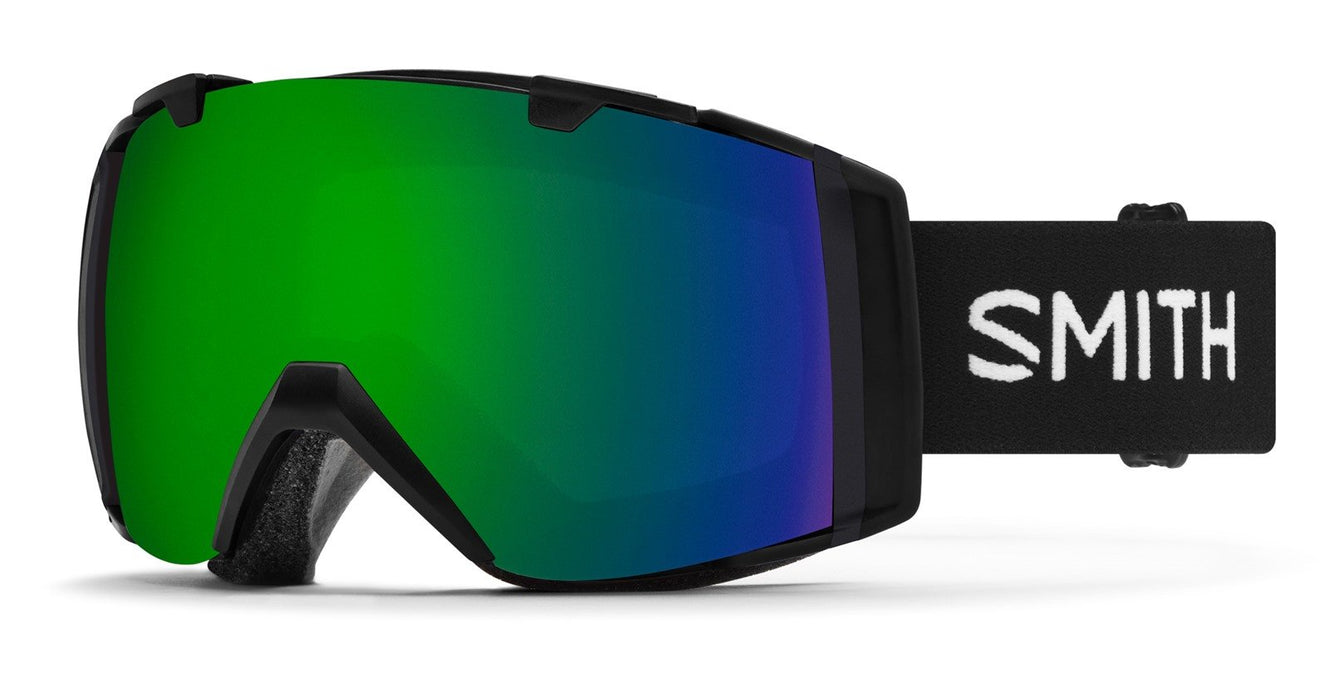 Smith I/O Snow Goggles Black, ChromaPop Sun Green Mirror Lens + Bonus New