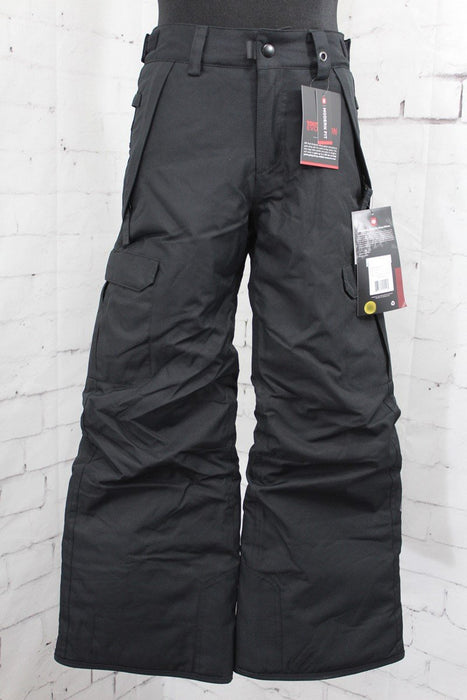 686 Infinity Cargo Insulated Snowboard Pants, Boys Youth Size Small, Black