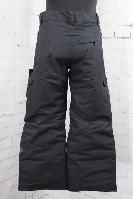 686 Infinity Cargo Insulated Snowboard Pants, Boys Youth Size Small, Black
