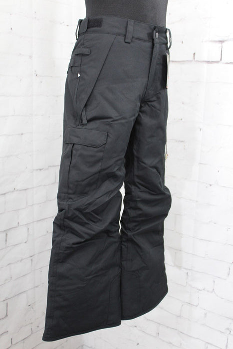 686 Infinity Cargo Insulated Snowboard Pants, Boys Youth Size Small, Black