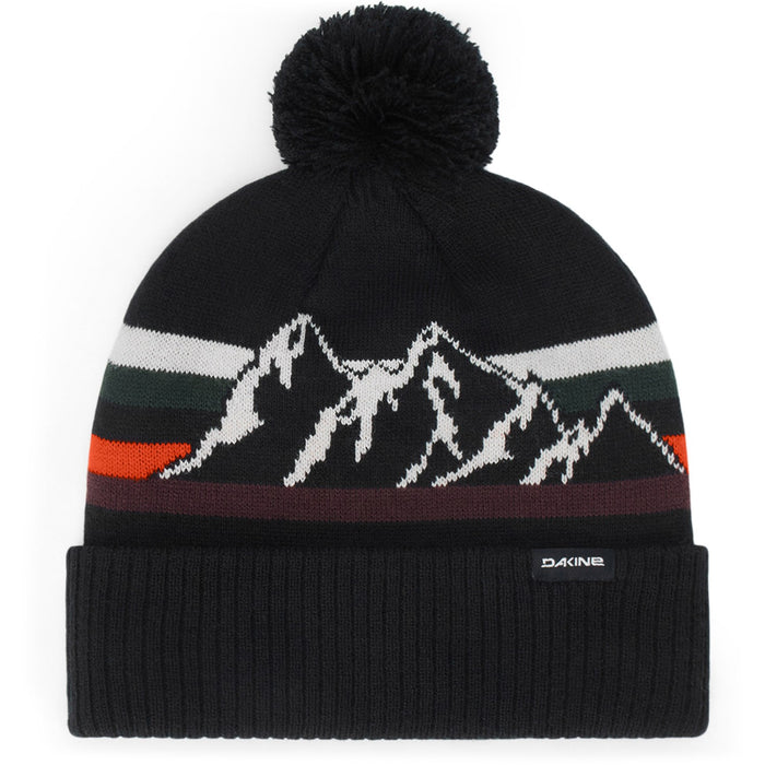 Dakine Jameson Mountain Beanie Jacquard Acrylic Knit Pom Cuffed Black New