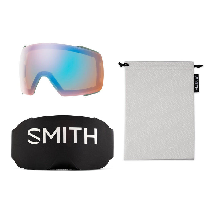 Smith I/O Mag Ski and Snow Goggles Black, ChromaPop Everyday Blue Mirror + Bonus