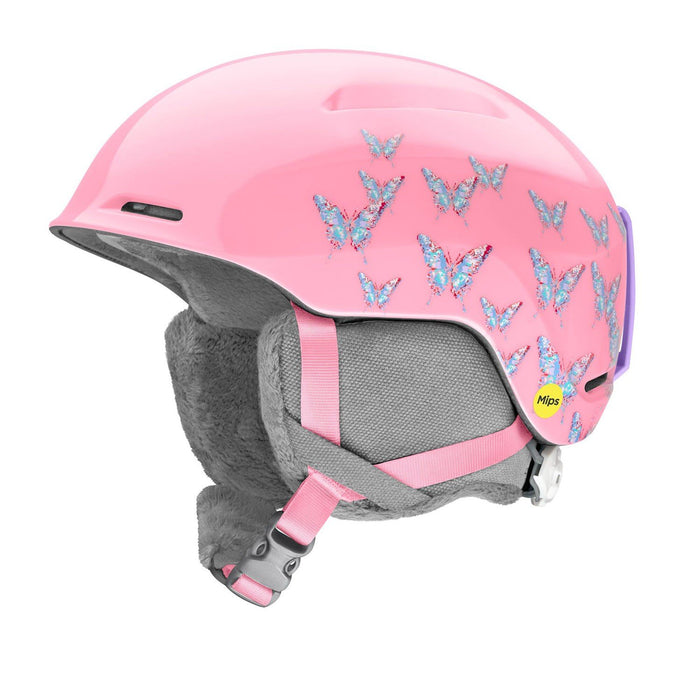 Smith Glide Jr MIPS Ski / Snowboard Helmet Youth Medium 53-58 cm Pink Butterfly