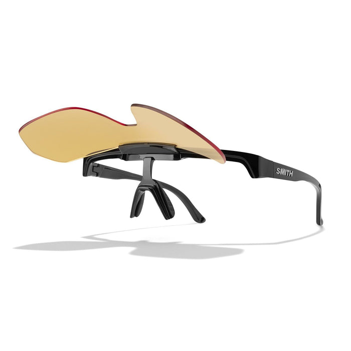 Smith XC Sunglasses Flip Up Black Frame, ChromaPop Low Light Copper Lens New