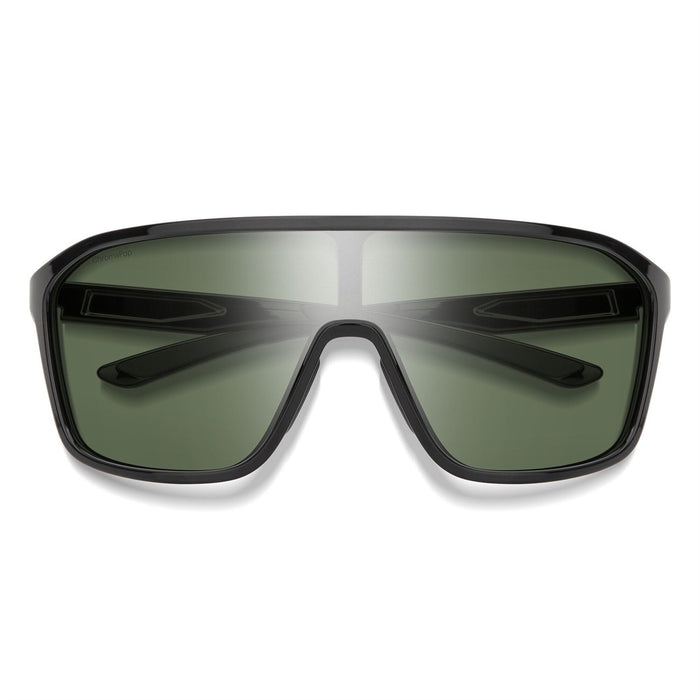 Smith Boomtown Sunglasses Matte Black Frame, ChromaPop Polarized Gray Green Lens