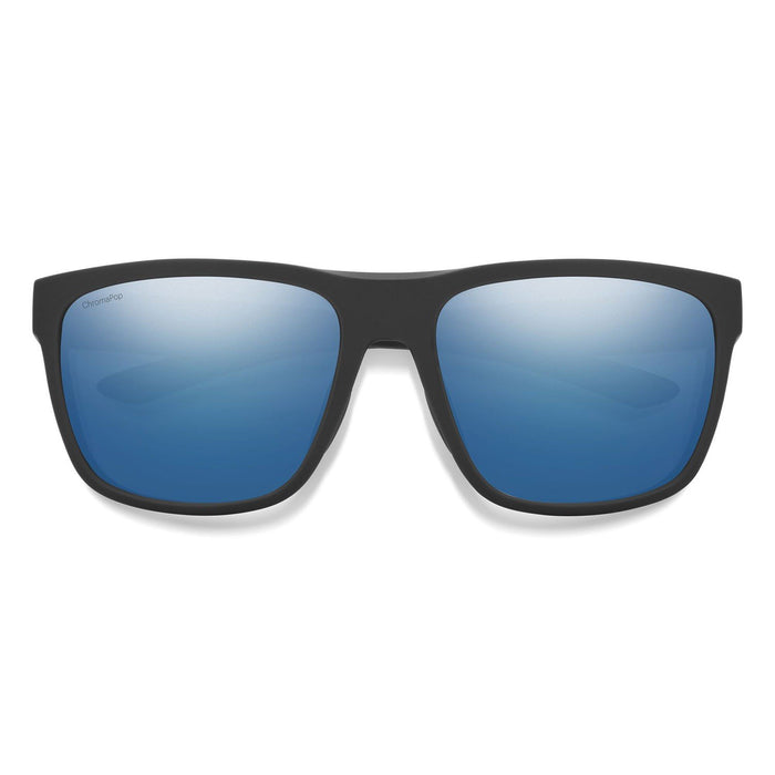 Smith Barra Sunglasses Matte Black Frame, ChromaPop Polarized Blue Mirror Lens