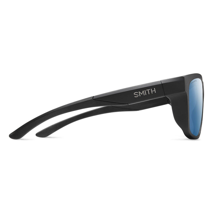 Smith Barra Sunglasses Matte Black Frame, ChromaPop Polarized Blue Mirror Lens