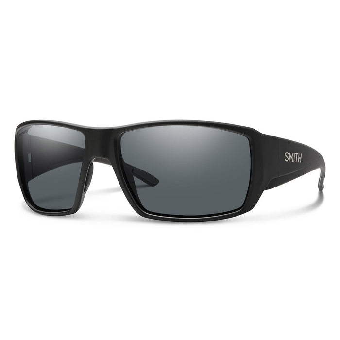 Smith Guide's Choice Sunglasses Matte Black, Polarized Black Gray Glass Lenses