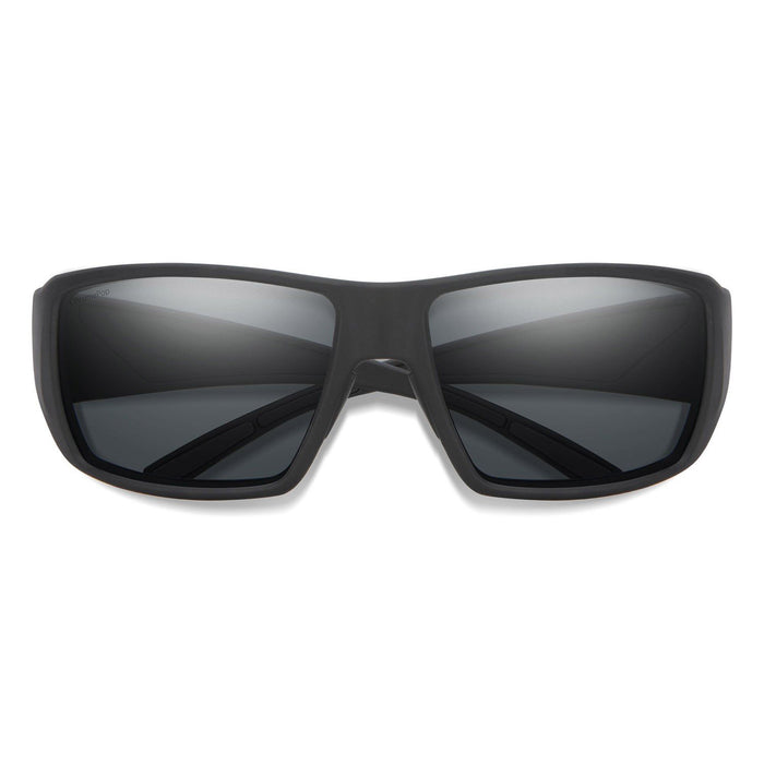 Smith Guide's Choice Sunglasses Matte Black, Polarized Black Gray Glass Lenses