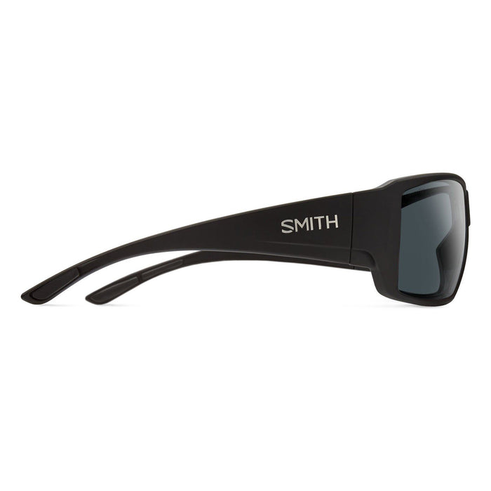 Smith Guide's Choice Sunglasses Matte Black, Polarized Black Gray Glass Lenses