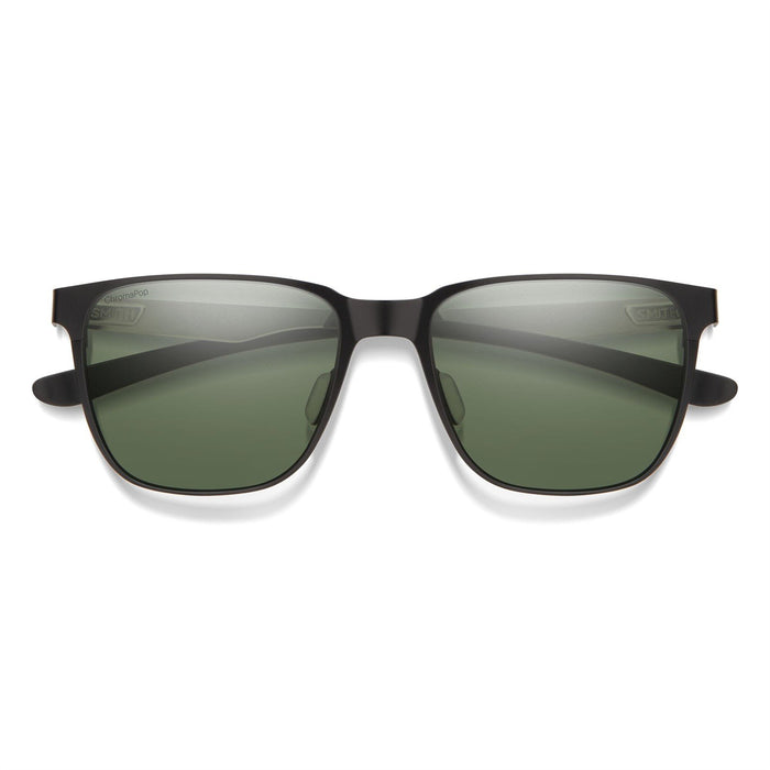 Smith Lowdown Metal Sunglasses Matte Black / Silver CP Polarized Gray Green Lens