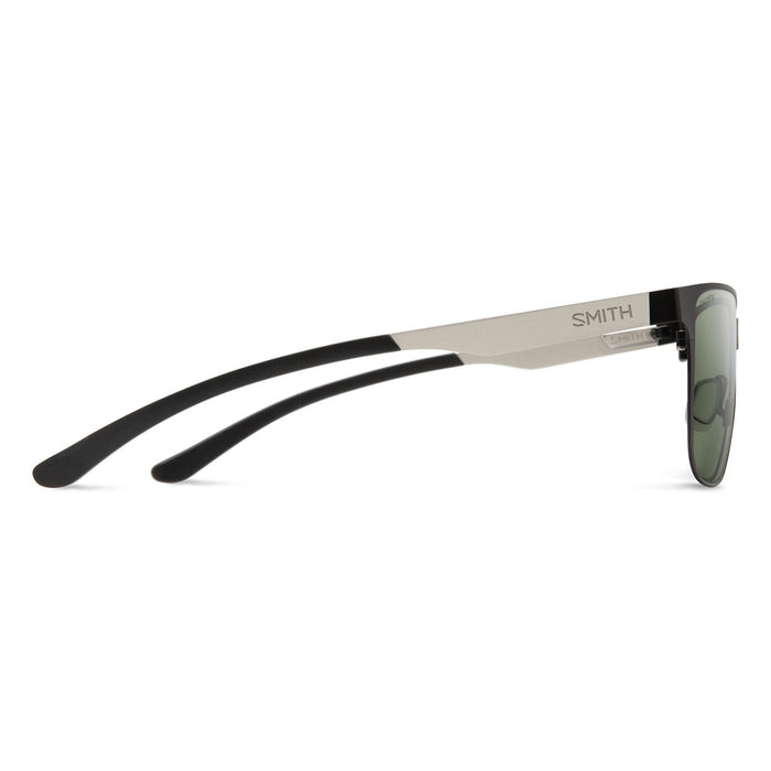 Smith Lowdown Metal Sunglasses Matte Black / Silver CP Polarized Gray Green Lens