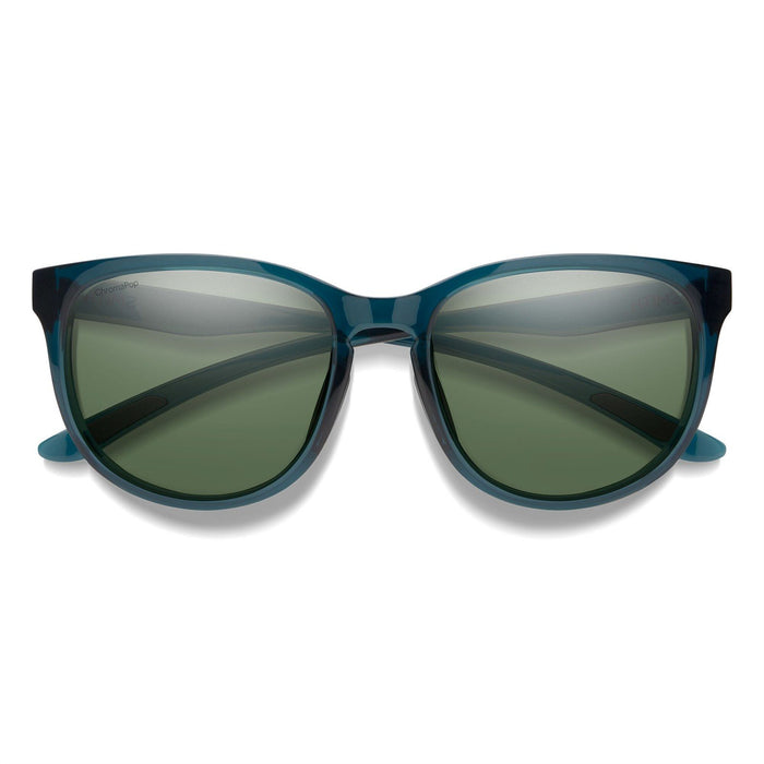 Smith Lake Shasta Sunglasses Pacific Crystal ChromaPop Polarized Gray Green Lens