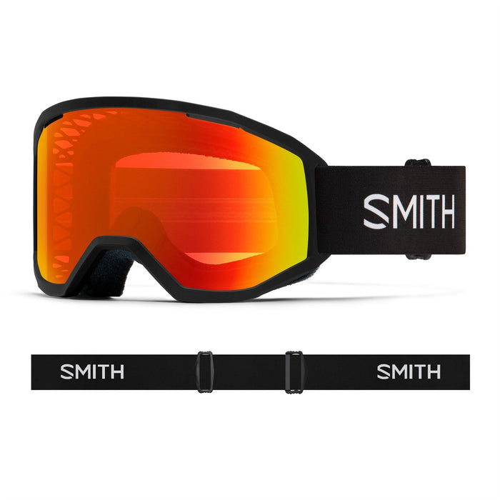 Smith Loam MTB / Bike Goggles Black Frame Red Mirror + Bonus Lens New