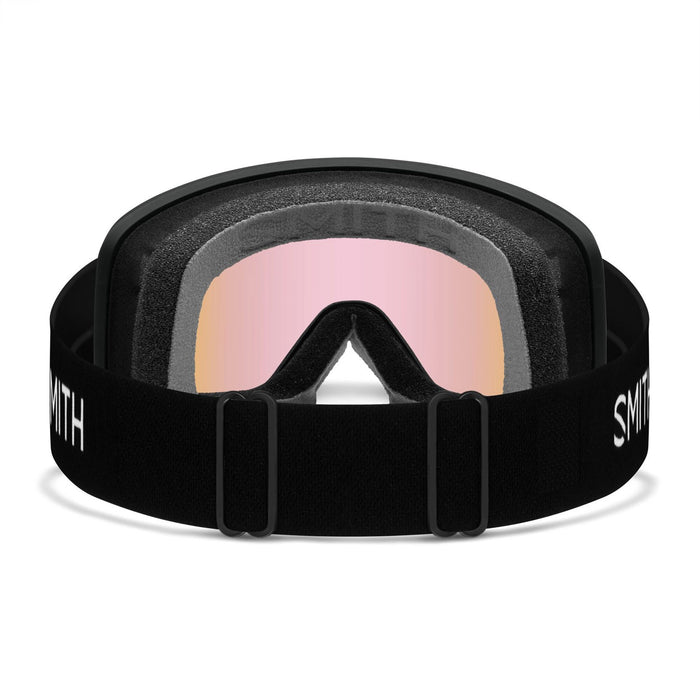 Smith Transfer Low Bridge Snow Goggles, Black Frame, Blue Sensor Mirror Lens New