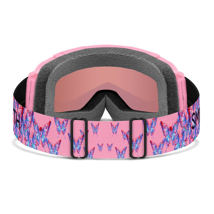 Smith Grom Youth Snow Goggles Pink LoFi Butterfly, Everyday Violet Mirror Lens