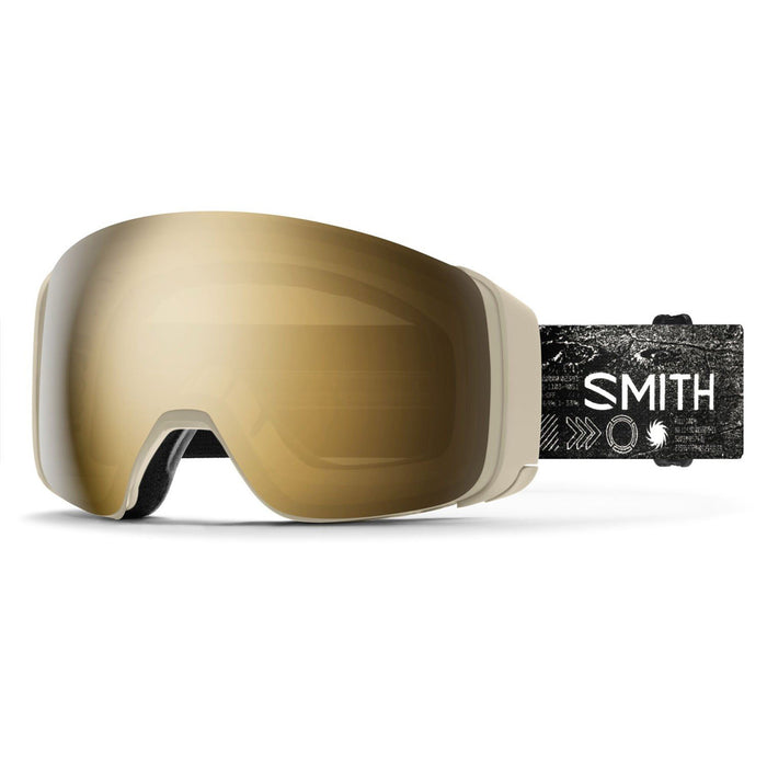 Smith 4D Mag Snow Goggles Chalk Space Invader, Chromapop Sun Black Gold + Bonus