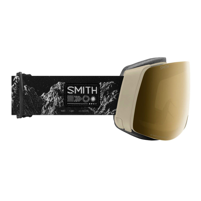 Smith 4D Mag Snow Goggles Chalk Space Invader, Chromapop Sun Black Gold + Bonus