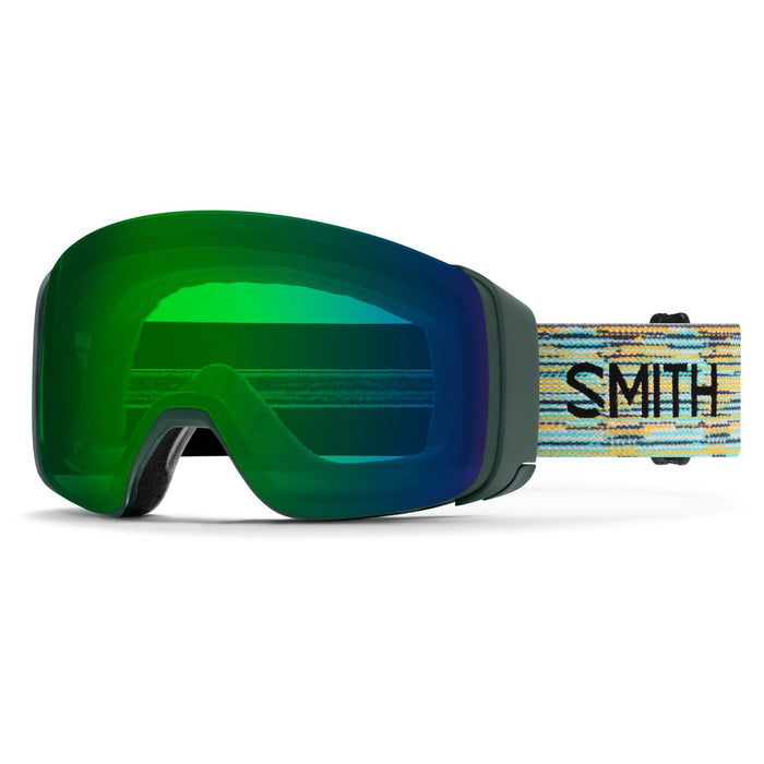 Smith 4D Mag Snow Goggles Emerald ReNU, CP Everyday Green Mirror Lens + Bonus