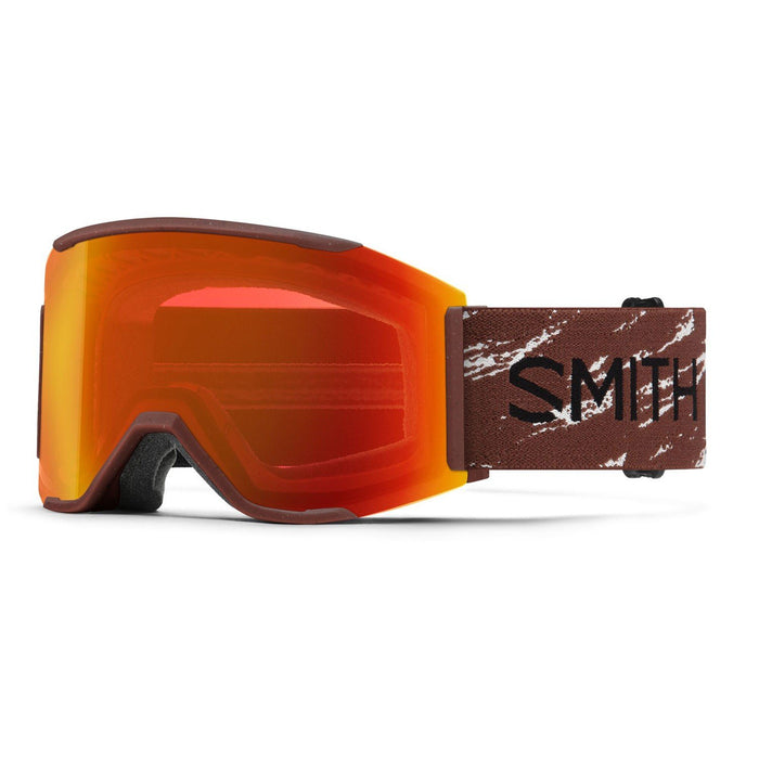 Smith Squad Mag Snow Goggles Rust ReNU Natural, Everyday Red Mirror Lens + Bonus