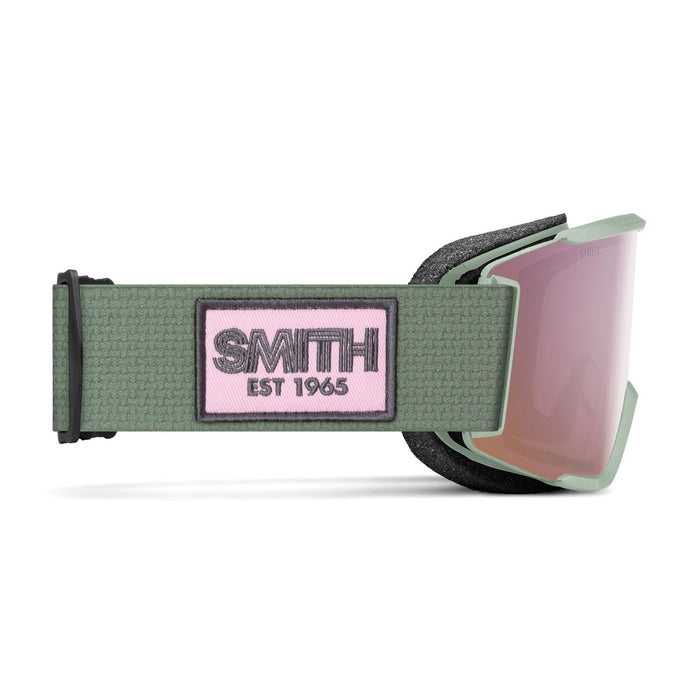 Smith Squad S Snow Goggles Olive Warm Steel, Everyday Rose Gold Mirror + Bonus