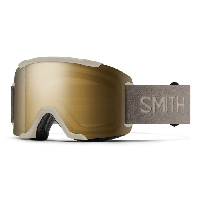 Smith Squad Snow Goggles Chalk, ChromaPop Sun Black Gold Mirror Lens + Bonus New