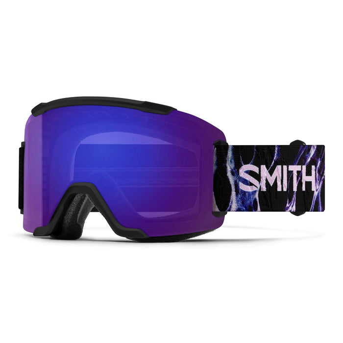 Smith Squad Snow Goggles Black Flex Plasma, Everyday Violet Mirror Lens + Bonus
