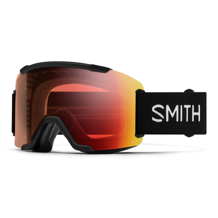 Smith Squad Snow Goggles Black, ChromaPop Pro Photochromic Red Mirror Lens New