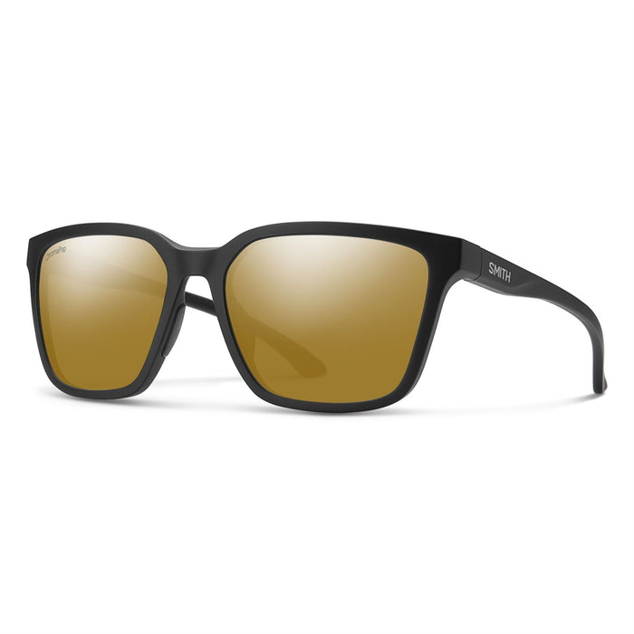 Smith Optics Shoutout Sunglasses Matte Black Chromapop Polarized Bronze Mirror
