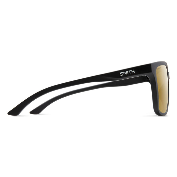 Smith Optics Shoutout Sunglasses Matte Black Chromapop Polarized Bronze Mirror