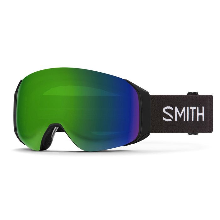 Smith 4D Mag S Snow Goggles Black Frame, ChromaPop Sun Green Mirror Lens + Bonus