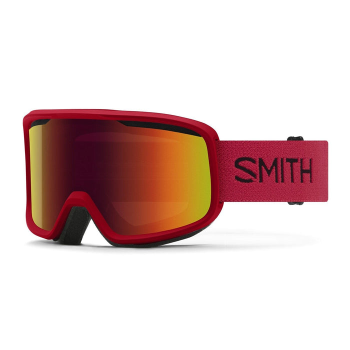 Smith Frontier Ski / Snow Goggles, Crimson Frame, Red Sol-X Mirror Lens New