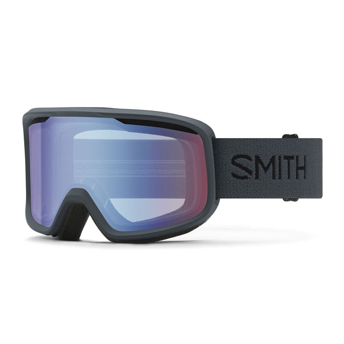 Smith Frontier Ski / Snow Goggles, Slate Frame, Blue Sensor Mirror Lens New