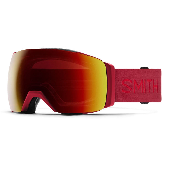 Smith I/O Mag XL Ski / Snow Goggles Crimson Frame, Sun Red Mirror Lens + Bonus