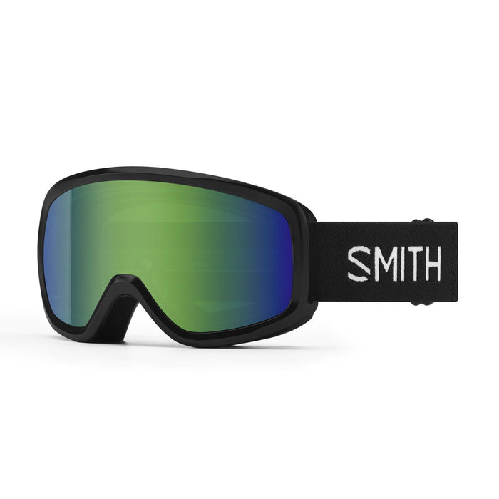 Smith Snowday Kids Ski / Snow Goggles Black Frame, Green Sol-X Mirror Lens OTG