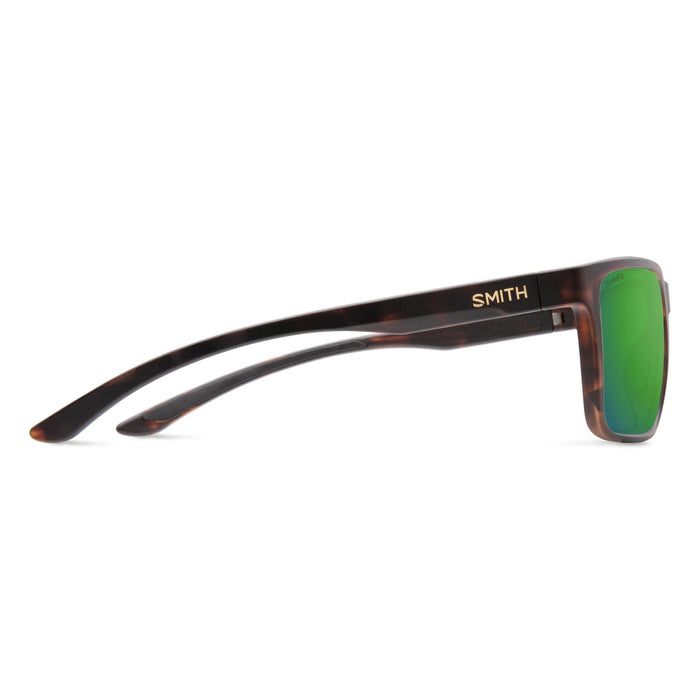 Smith Optics Riptide Sunglasses Matte Tortoise Chromapop Glass Polarized Green