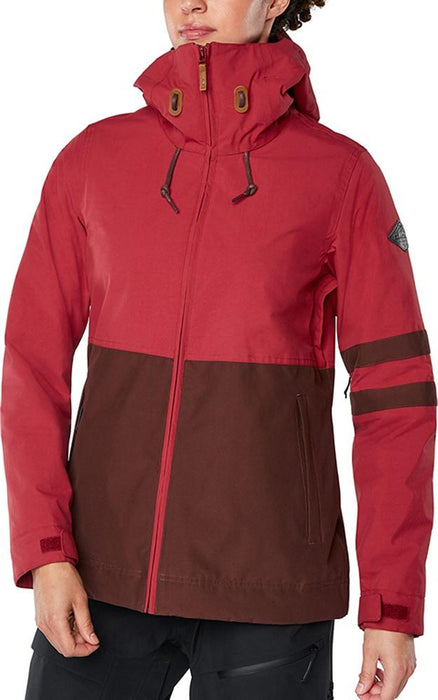 Dakine Juniper Snowboard Jacket, Women's Medium, Deep Garnet / Rust Brown New