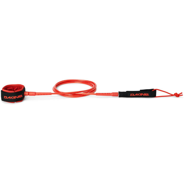 Dakine Kainui Team Surf Leash, 8' x 1/4", Flame Scarlet Red New