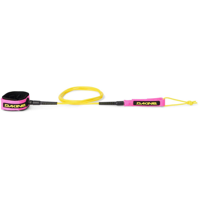 Dakine Erin Brooks Kainui Team Small Surf Leash, 6' x 1/4", Pink Neon Yellow New