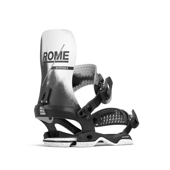 Rome Katana AW Snowboard Bindings L/XL (Mens 10.5-12.5) White/Black New 2026